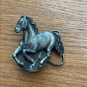 Vintage brass Horse Belt Buckle
